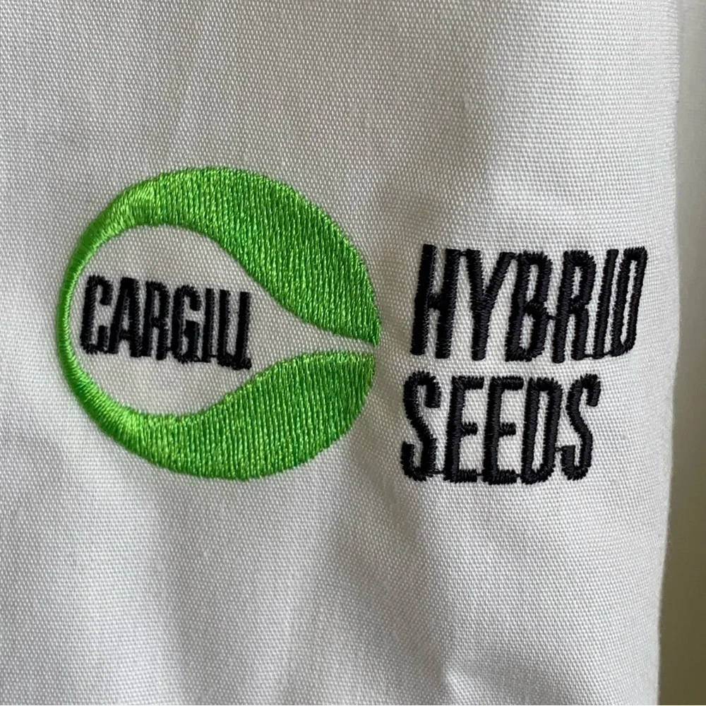 Vintage Cargill Hybrid Seeds Embroidered Logo Jacket Swingster Size XL Made USA
